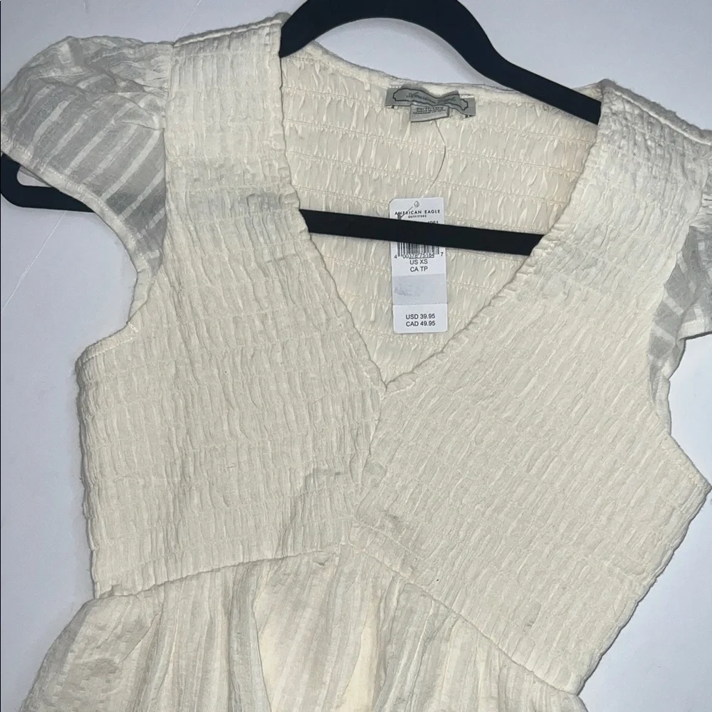 American Eagle Outfitters Cream Blouse Women's size XS - Picture 4 of 9